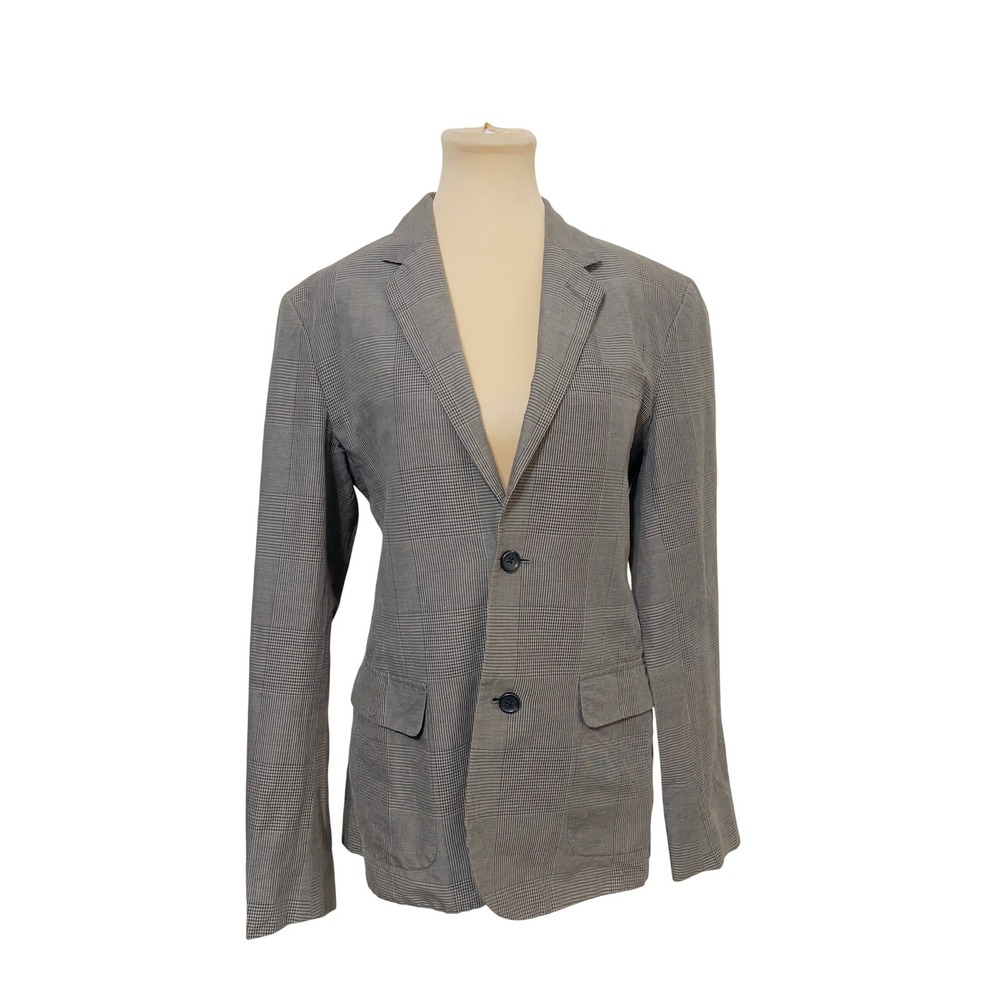 Marc By Marc Jacobs Women Blazer S Granite Multi Plaid  Preppy Designer Academia